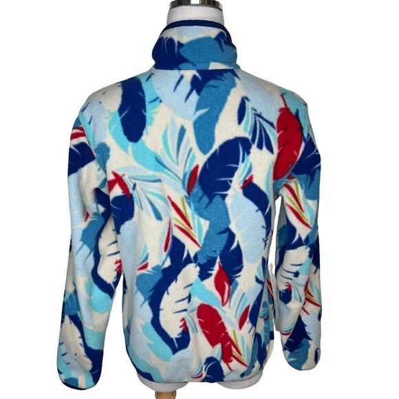 Patagonia Synchilla Feather Dance 1/4 Snap T Fleece Pullover Sweater Size Small - Picture 8 of 9